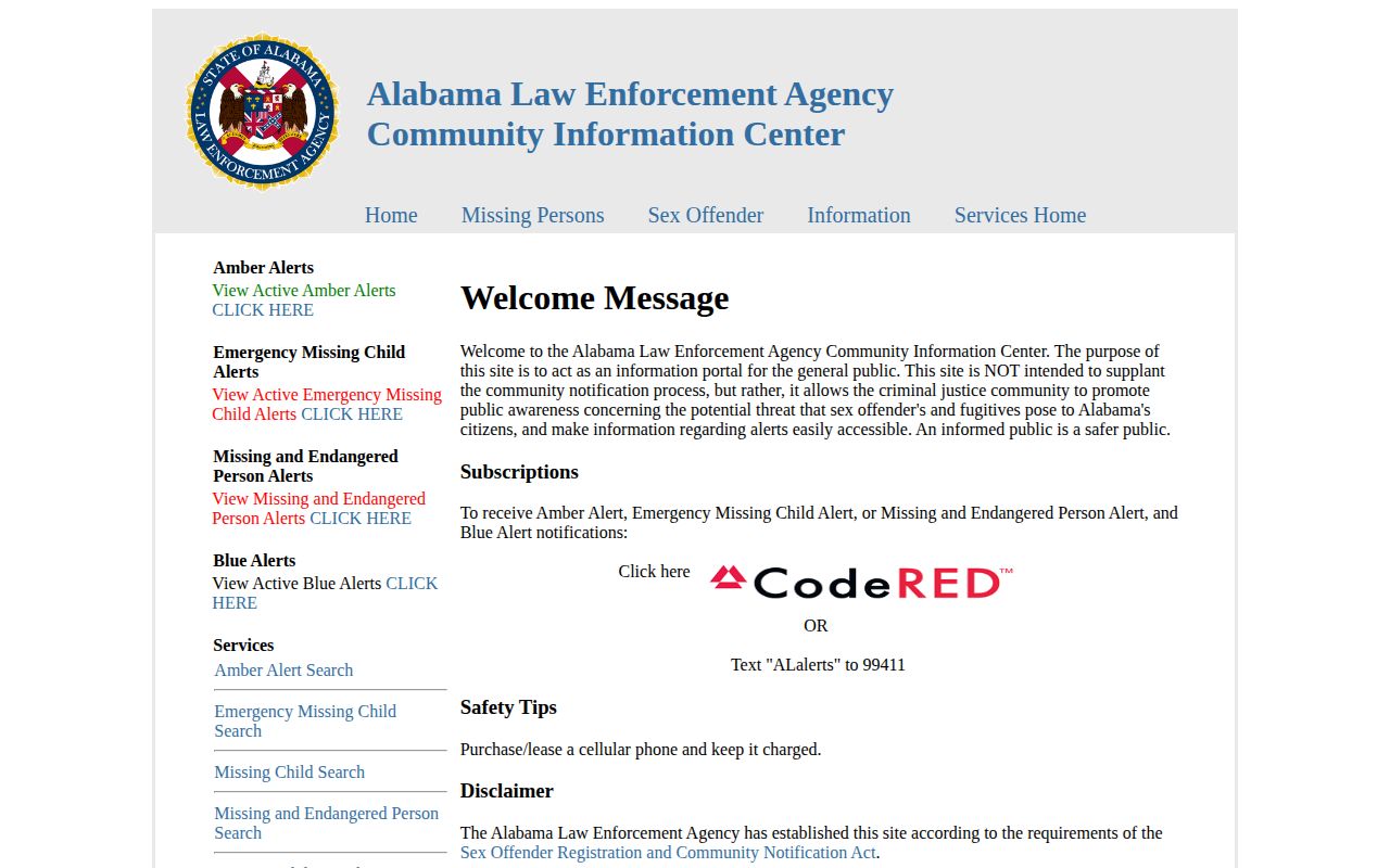 Autauga County VINELink inmate search ALEA released registry source